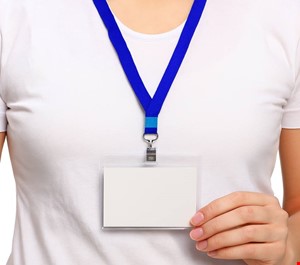 بند آویز گردنی آبی با گیره فلزی